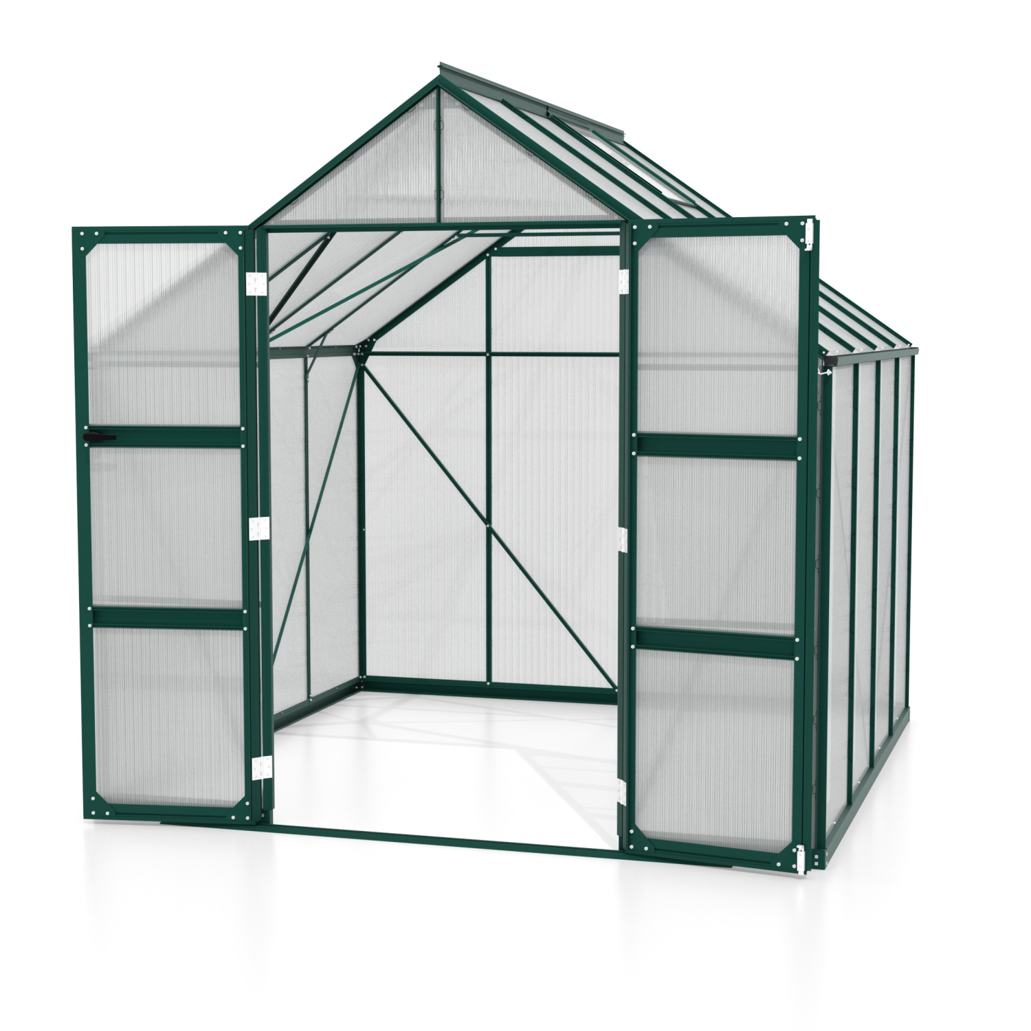 Vitavia Gewächshaus Domus 6700 HKP 4 mm inkl. 2 Dachfenster Smaragd