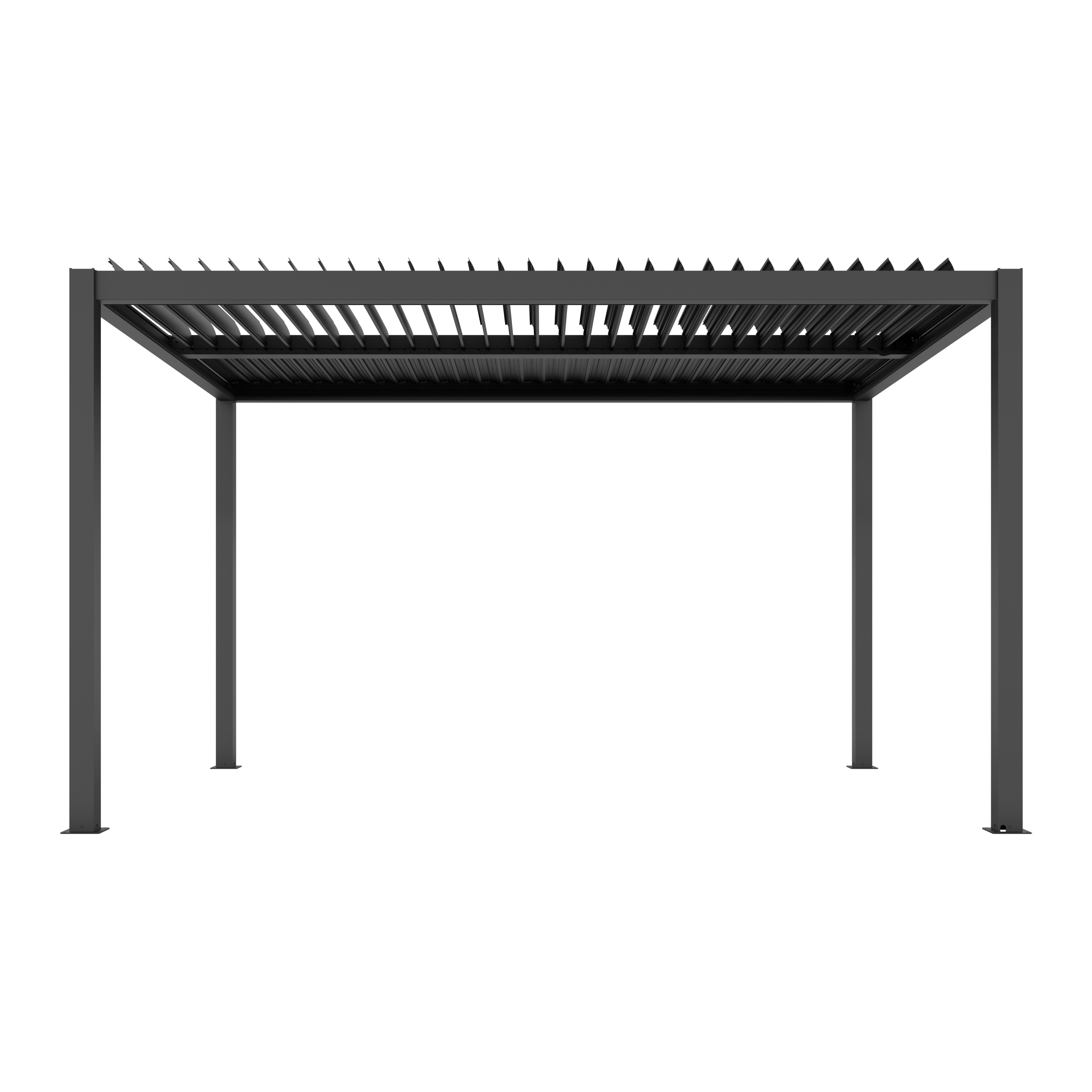 Ximax Aluminium Pergola Shade elektrisch Beschattungssystem mit Lamellendach 300 x 400 cm