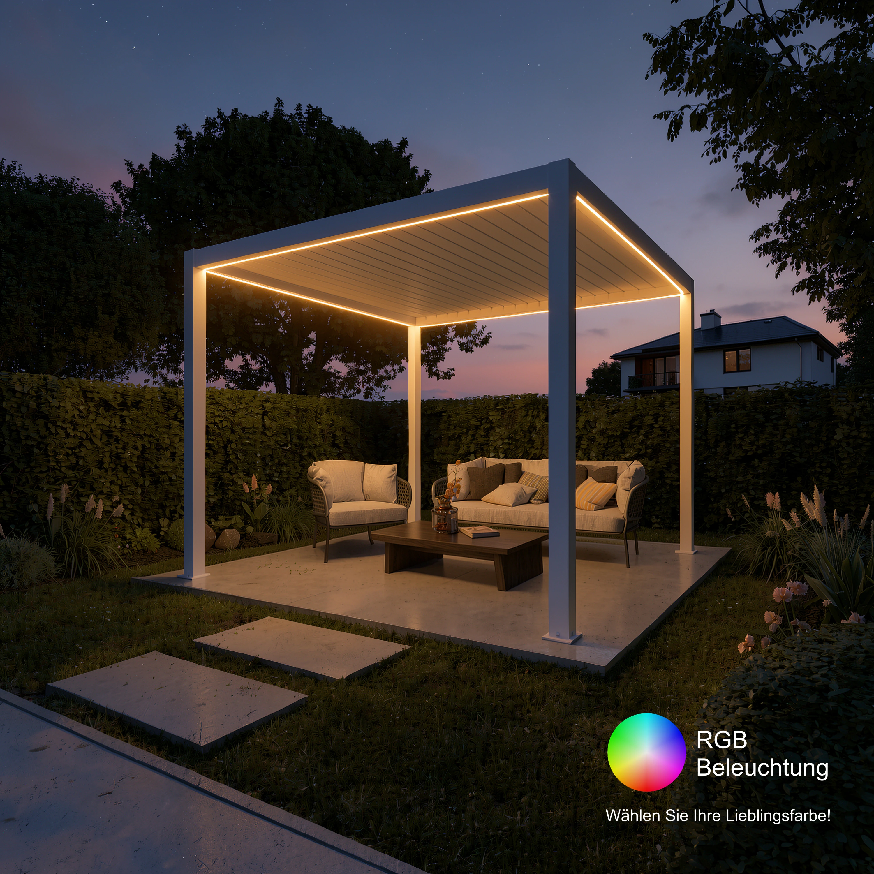 agadon Pergola Plus - Aluminium Lamellen Pergola freistehend manuell oder elektrisch