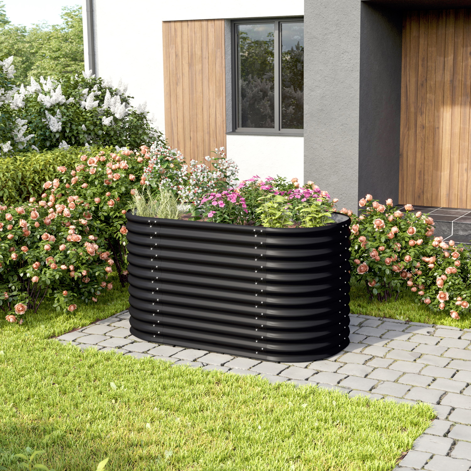 Vitavia Hochbeet Terra Höhe 858 mm schwarz