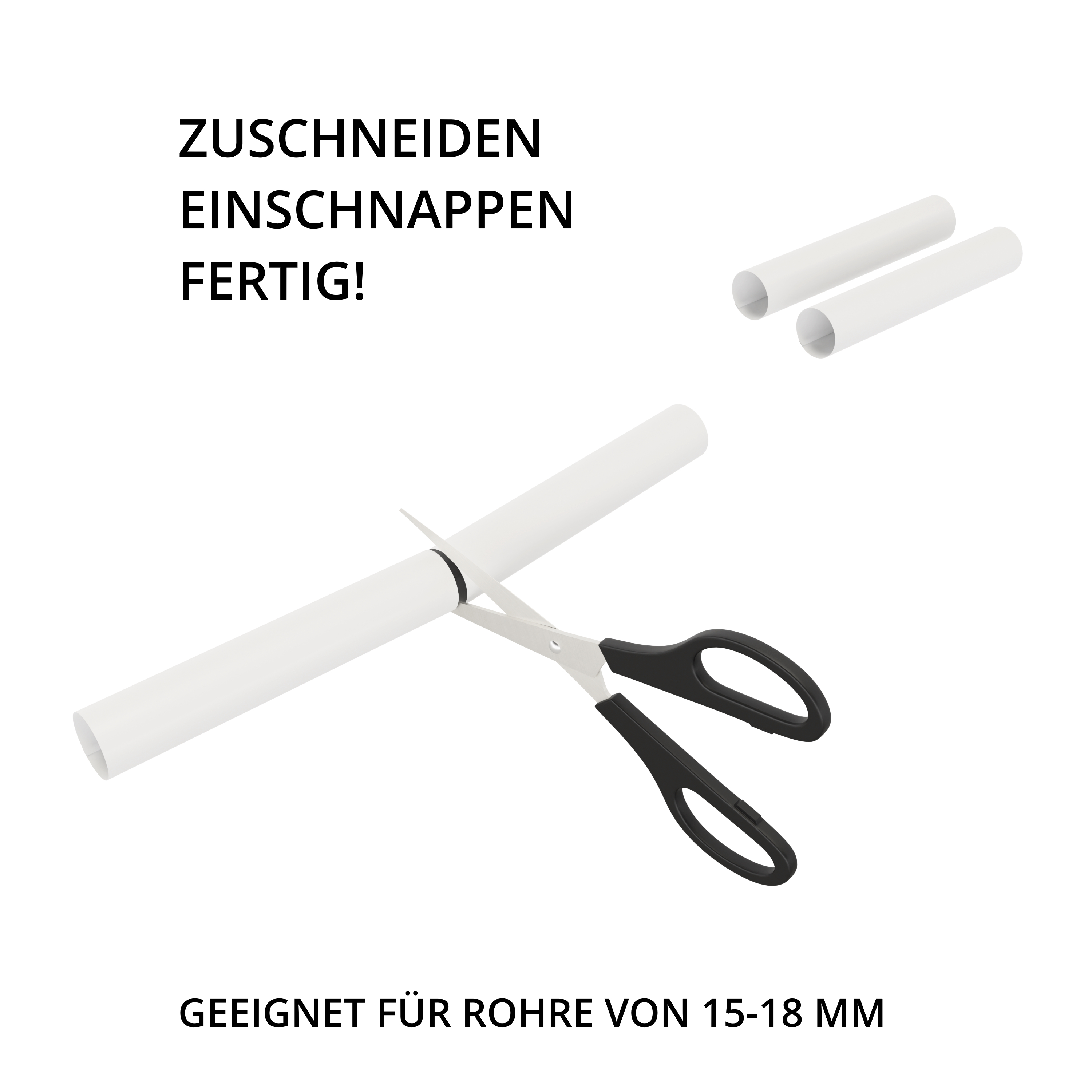 XIMAX Schnappfix Rohrverkleidung, in Weiss