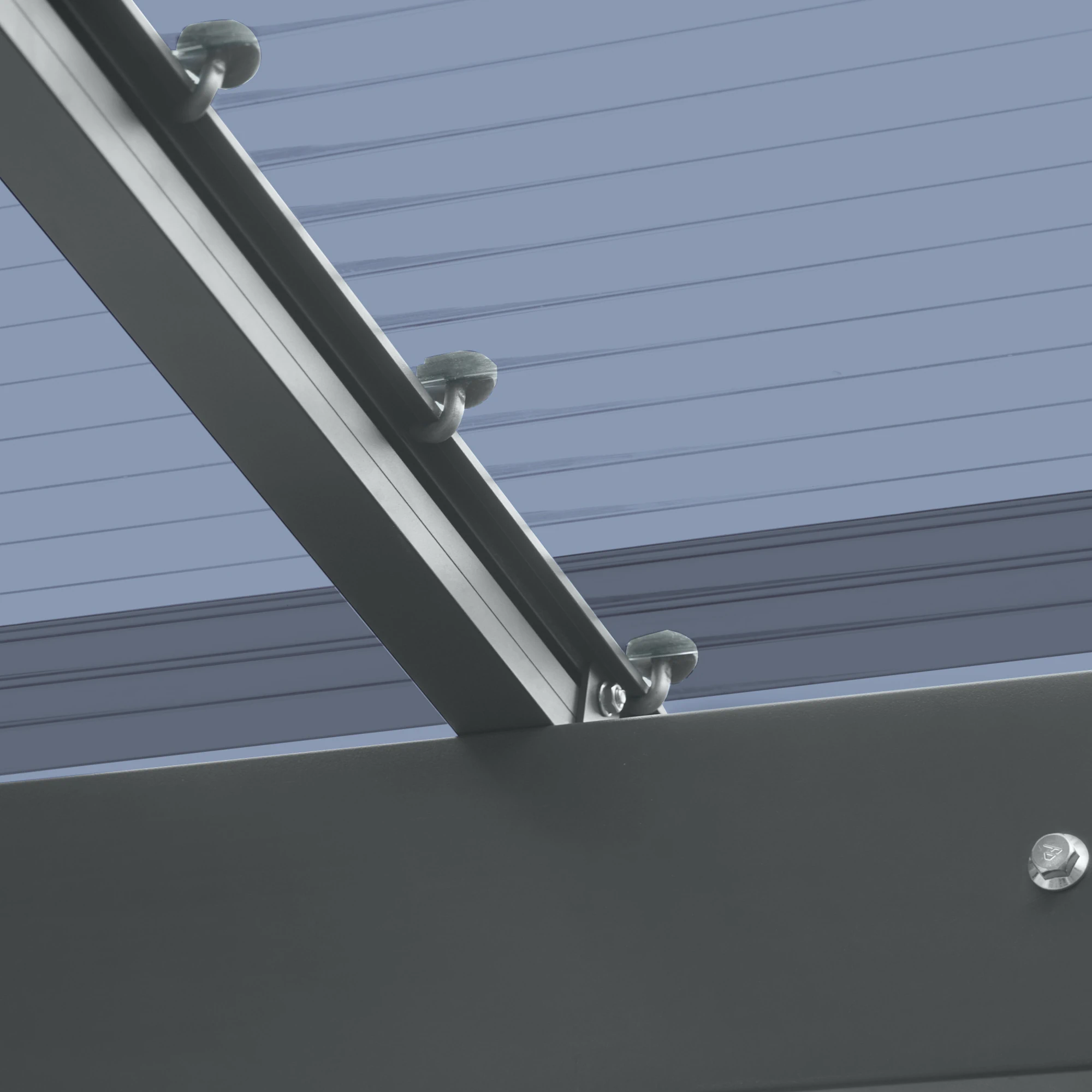 agadon Aluminium Carport Sky Typ 80 531 x 276 cm 100 kg/qm Anthrazit