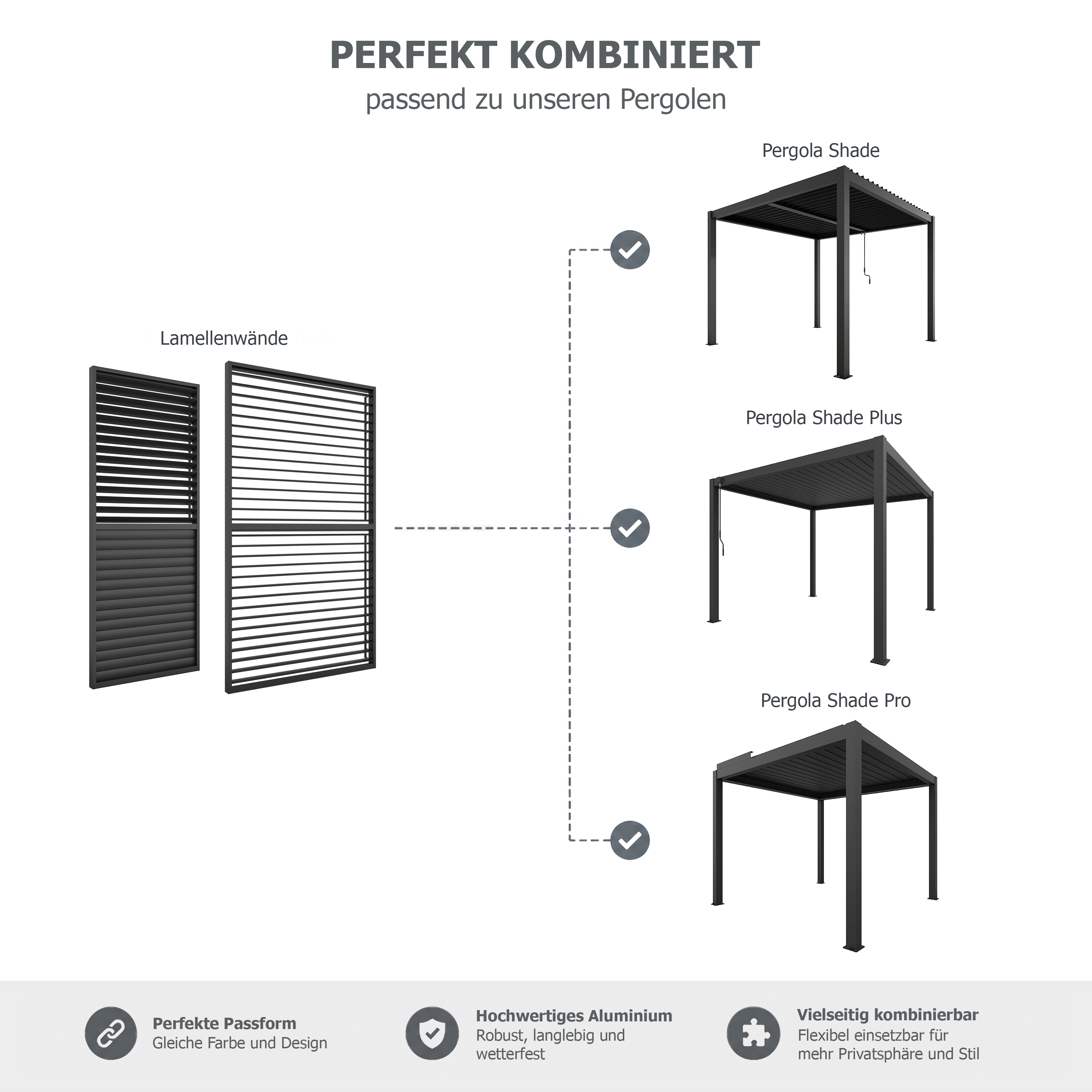 Ximax Pergola Shade Lamellenwand 123 cm