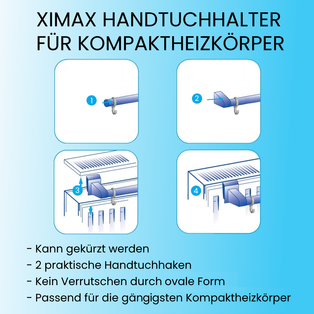 XIMAX Handtuchhalter für Kompaktheizkörper
