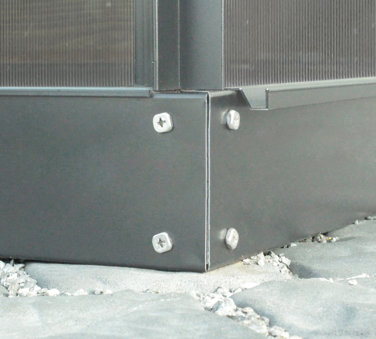 Vitavia Stahlfundament für Gewächshaus Venus 6200, 12,5cm, Schwarz