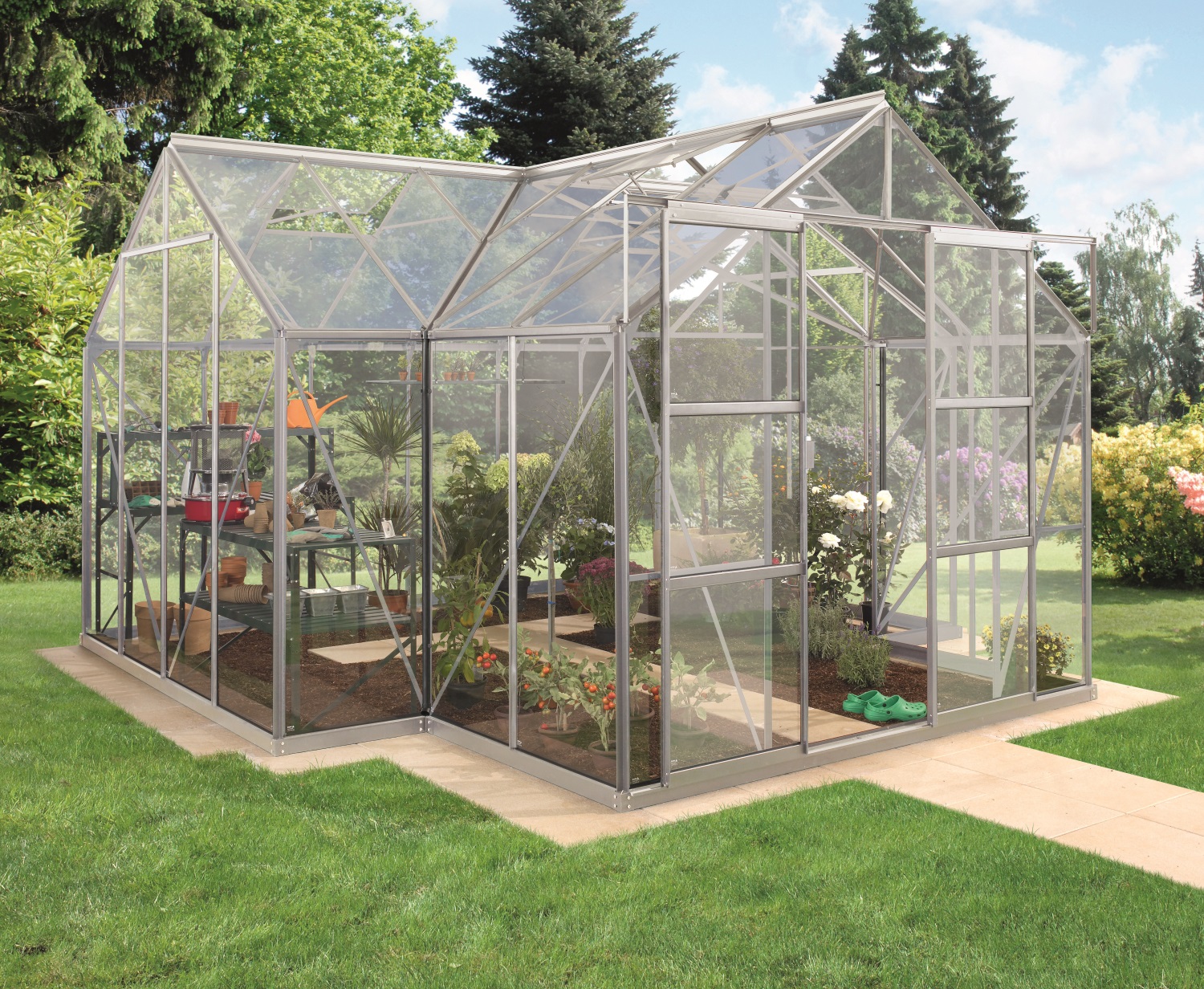 Vitavia Gewächshaus Sirona ESG 3 mm Aluminium eloxiert