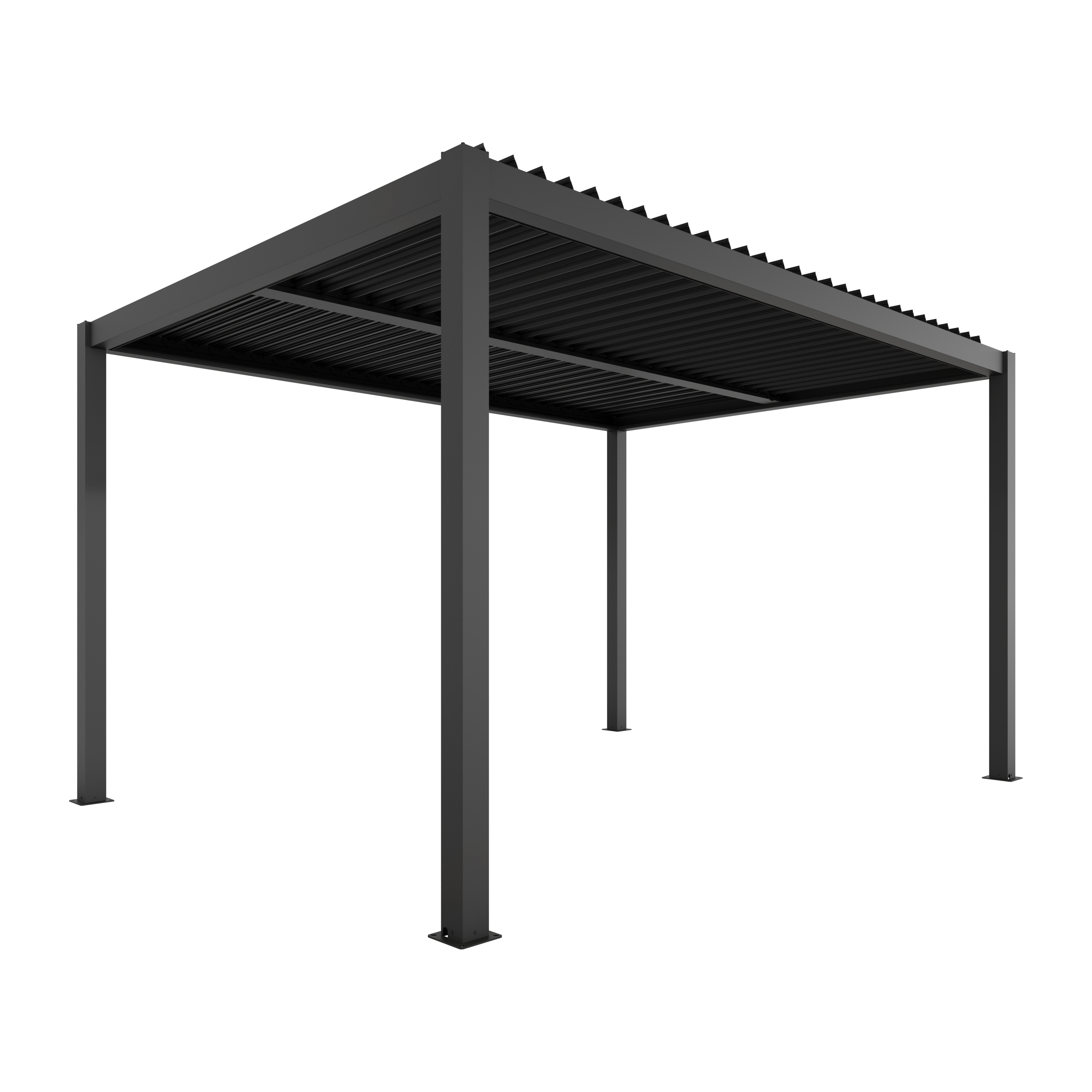 Ximax Aluminium Pergola Shade elektrisch Beschattungssystem mit Lamellendach 300 x 400 cm