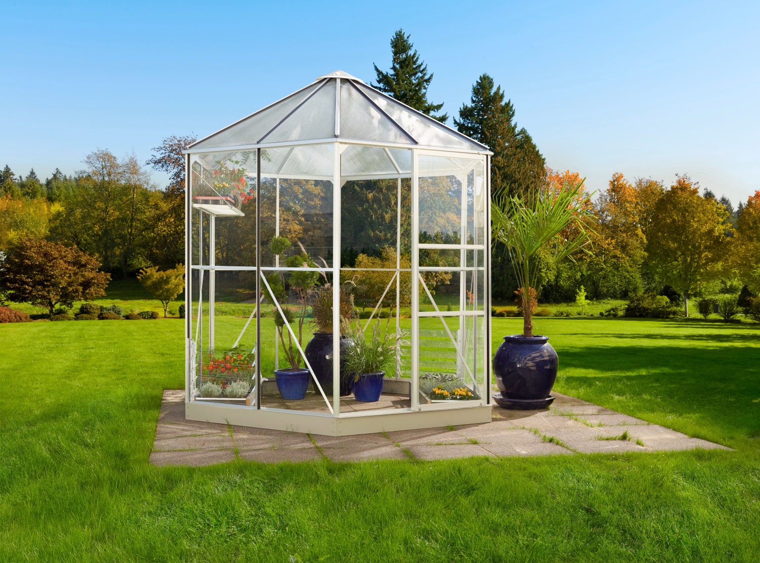 Vitavia Gewächshaus freihstehend Juno 4500 ESG/HKP Weiss
