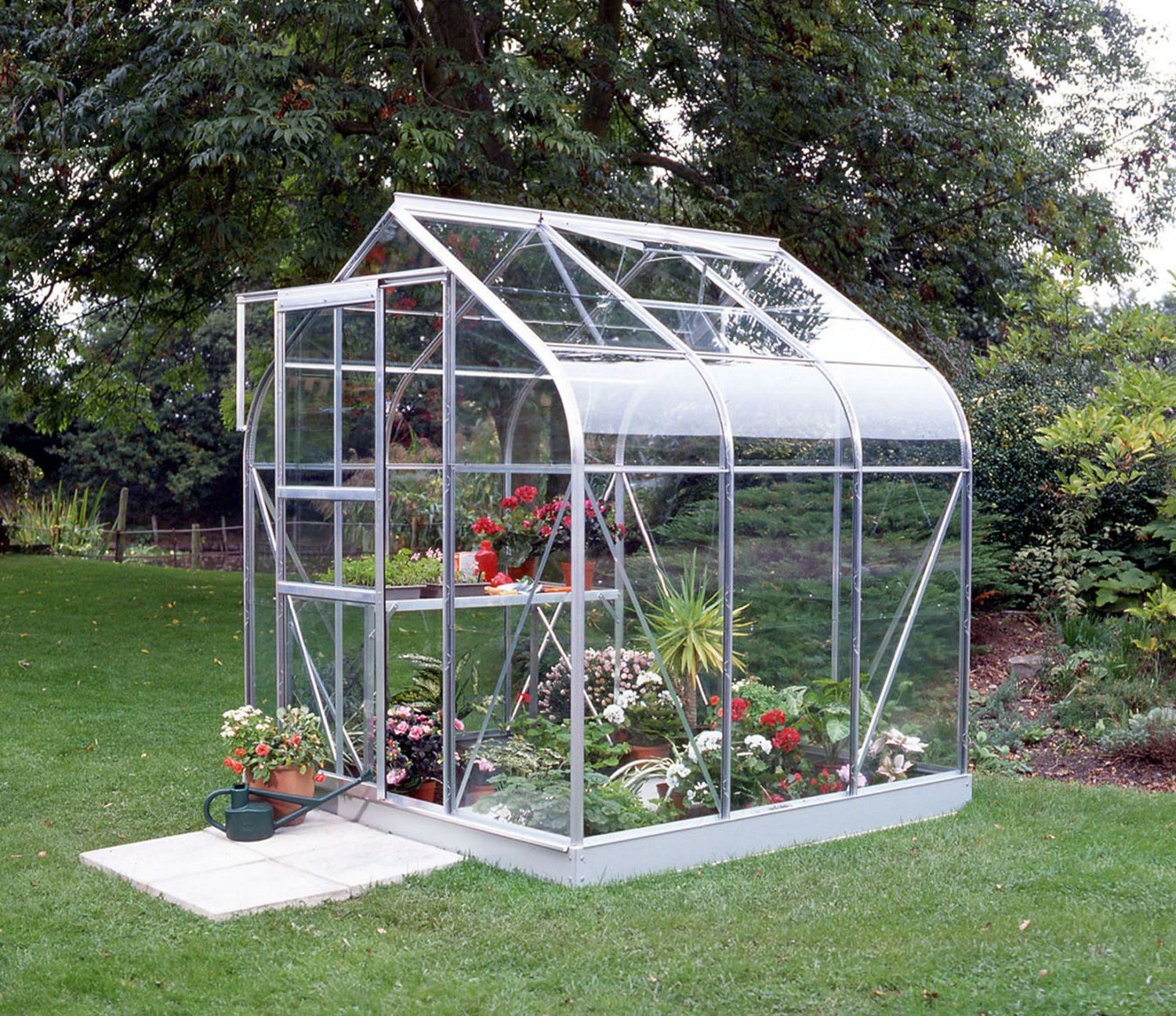 Vitavia Gewächshaus Orion 3800 ESG 3 mm inkl. 1 Dachfenster, Aluminium eloxiert