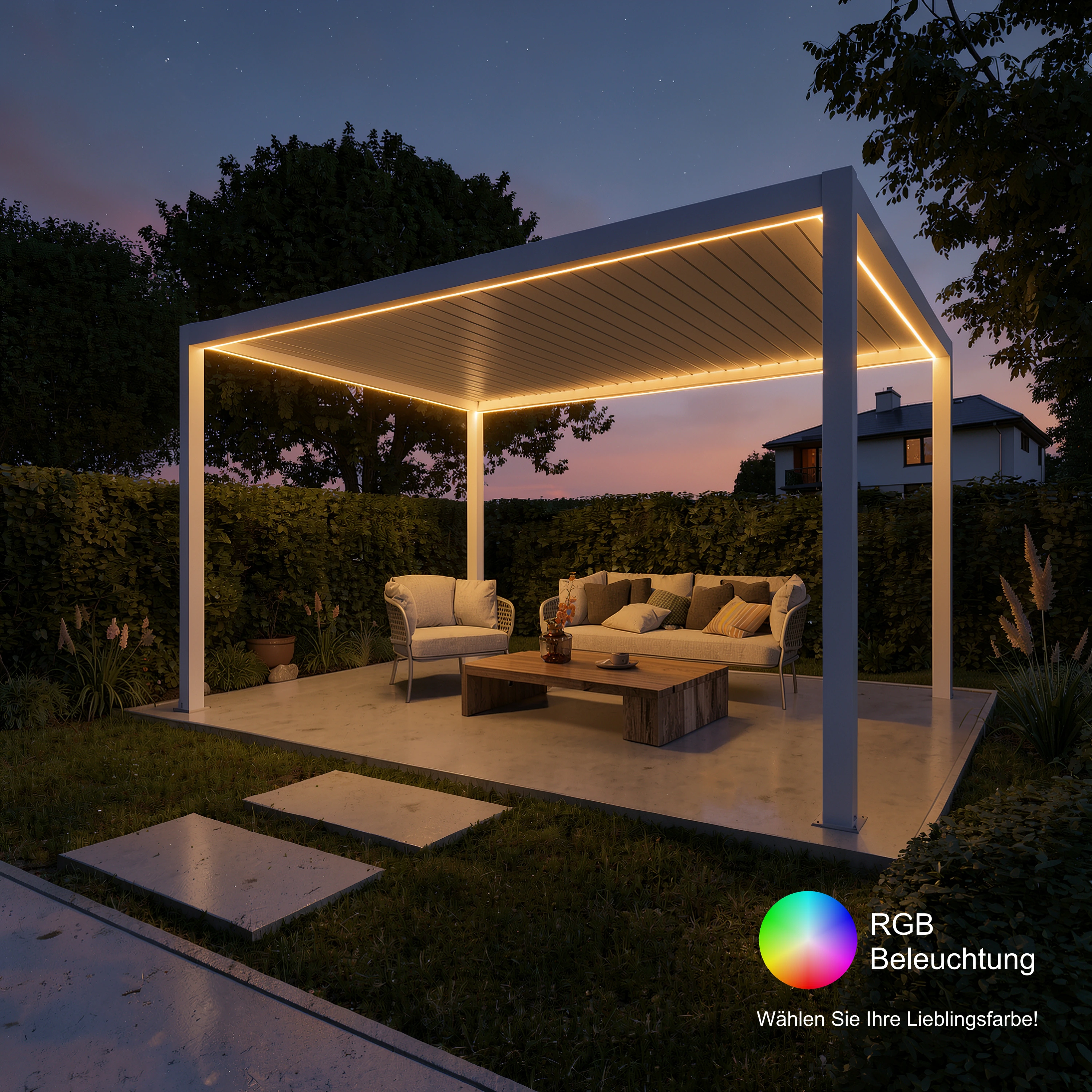 agadon Pergola Plus - Aluminium Lamellen Pergola freistehend manuell oder elektrisch
