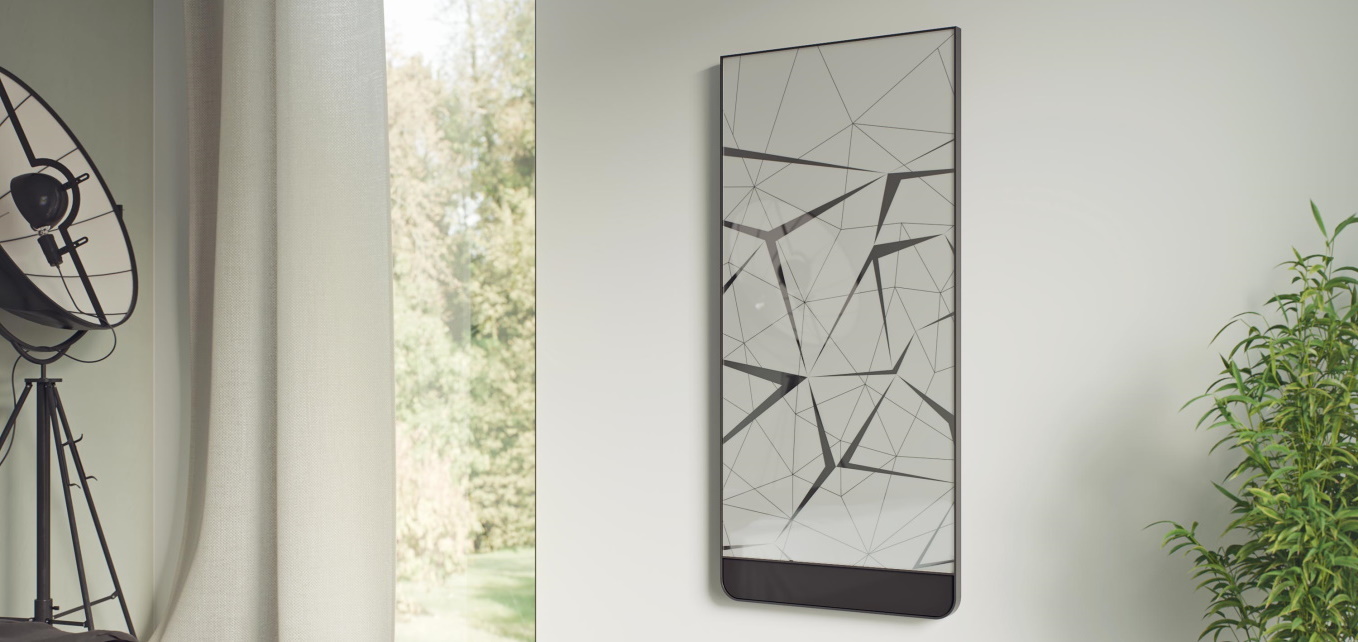 Infrarotheizung Glas-Bildheizung Mit WiFi Thermostat – Motiv 'Roter Baum', 1200 Watt, Made In Germany