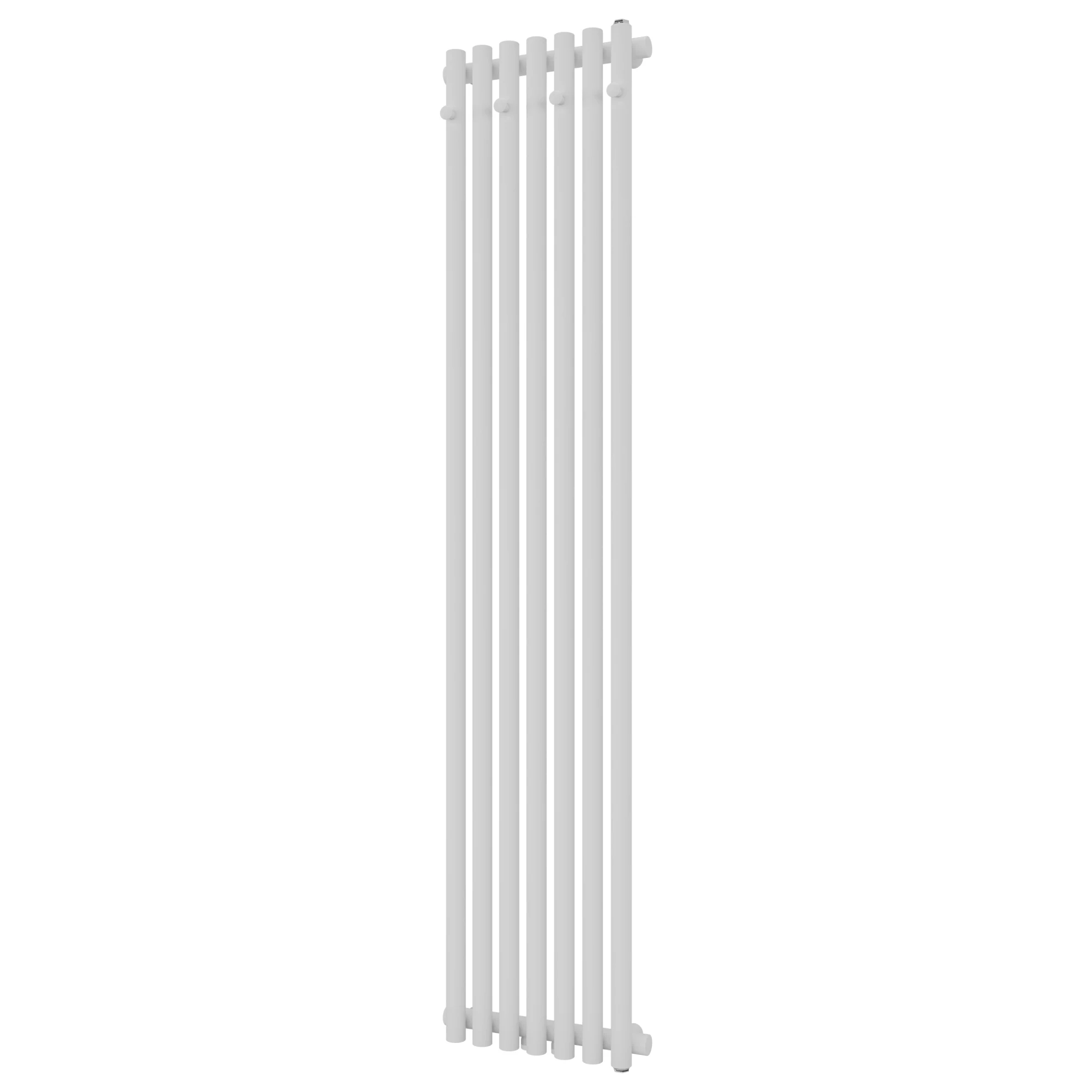agadon Talon Garderobenheizkörper vertikal mit 4 Kleiderhaken, 1500 × 332 mm, Weiß, 607 W, Mittelanschluss