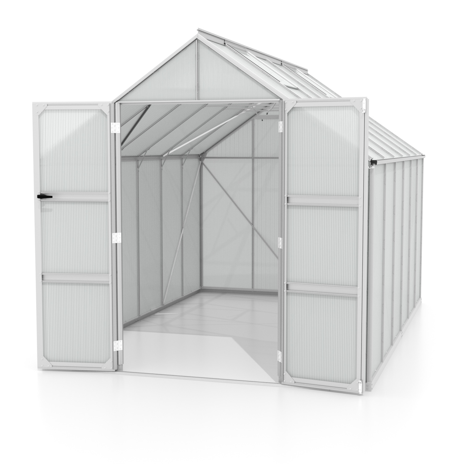 Vitavia Gewächshaus Domus 9900 HKP 4 mm inkl. 4 Dachfenster Aluminium eloxiert