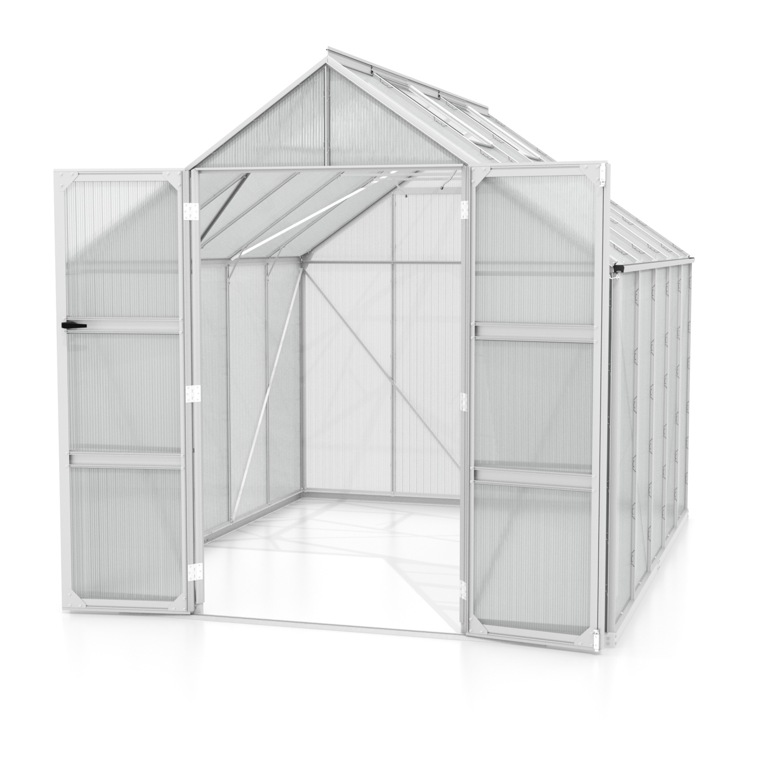 Vitavia Gewächshaus Domus 8300 HKP 6 mm inkl. 4 Dachfenster Aluminium eloxiert