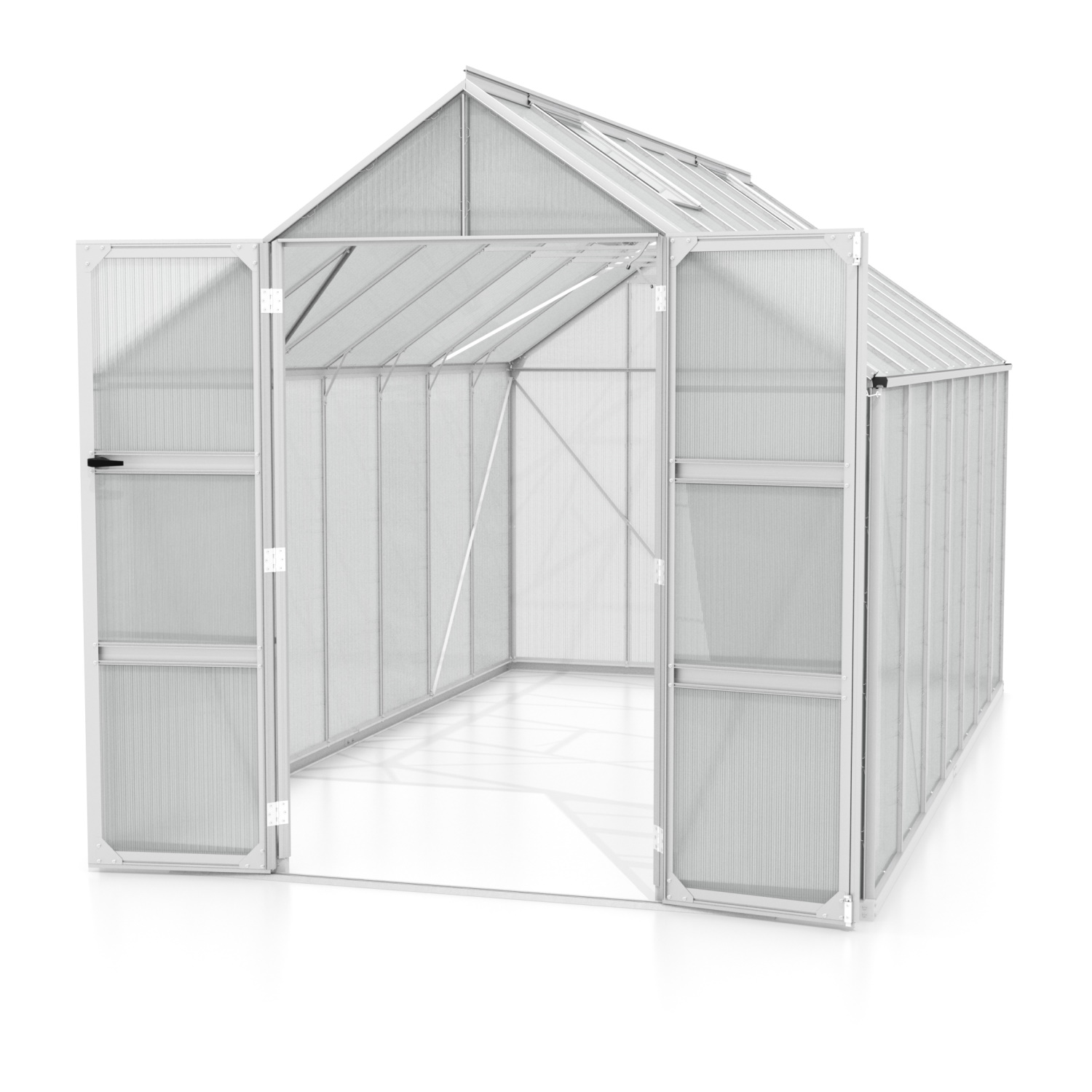 Vitavia Gewächshaus Domus 11500 HKP 6 mm inkl. 4 Dachfenster Aluminium eloxiert