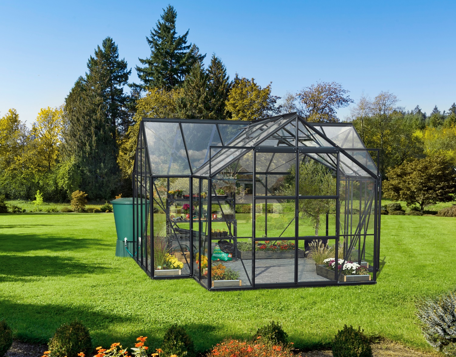 Vitavia Gewächshaus Sirona ESG 3mm Schwarz