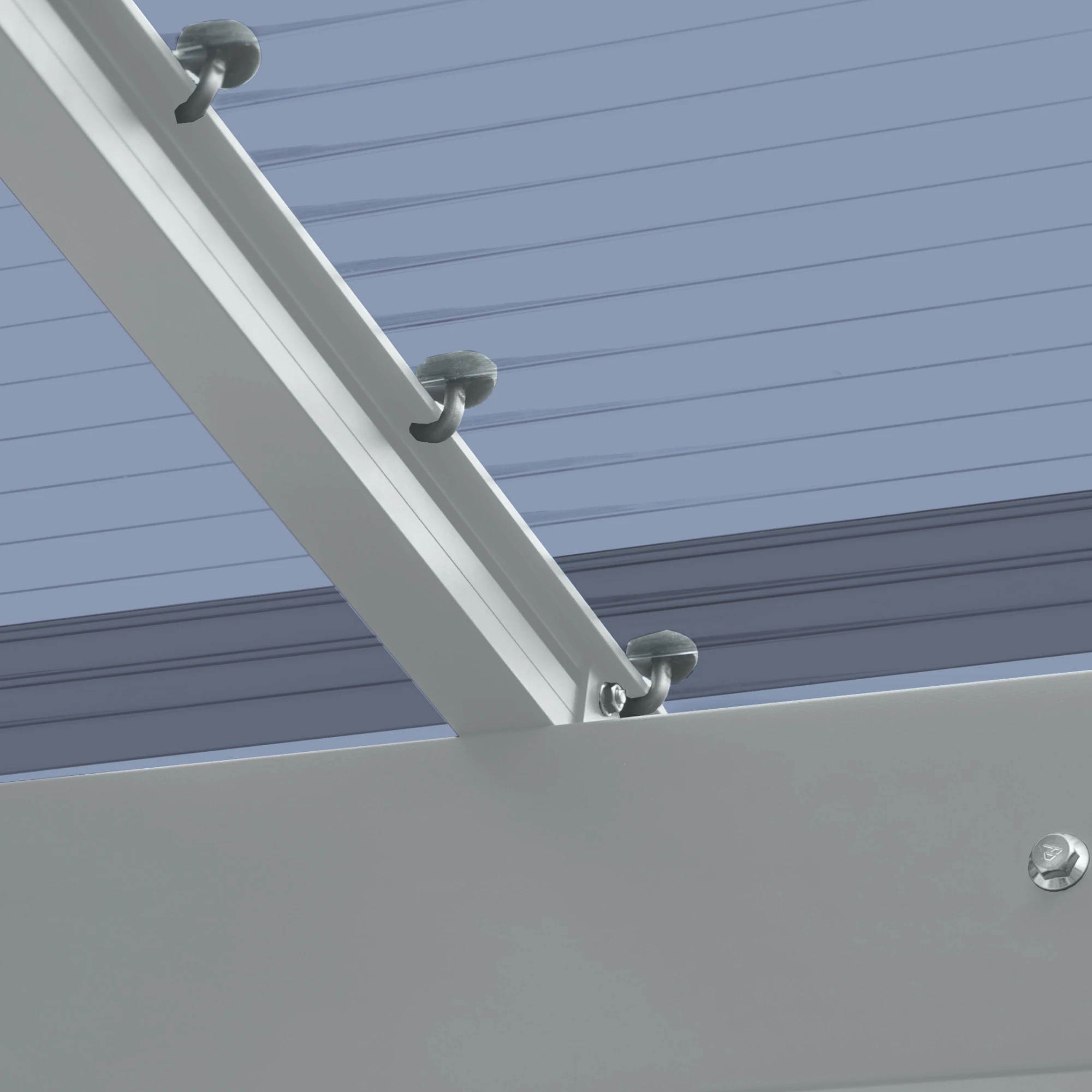 agadon Aluminium Carport Sky Typ 80 531 x 276 cm 100 kg/qm Silber