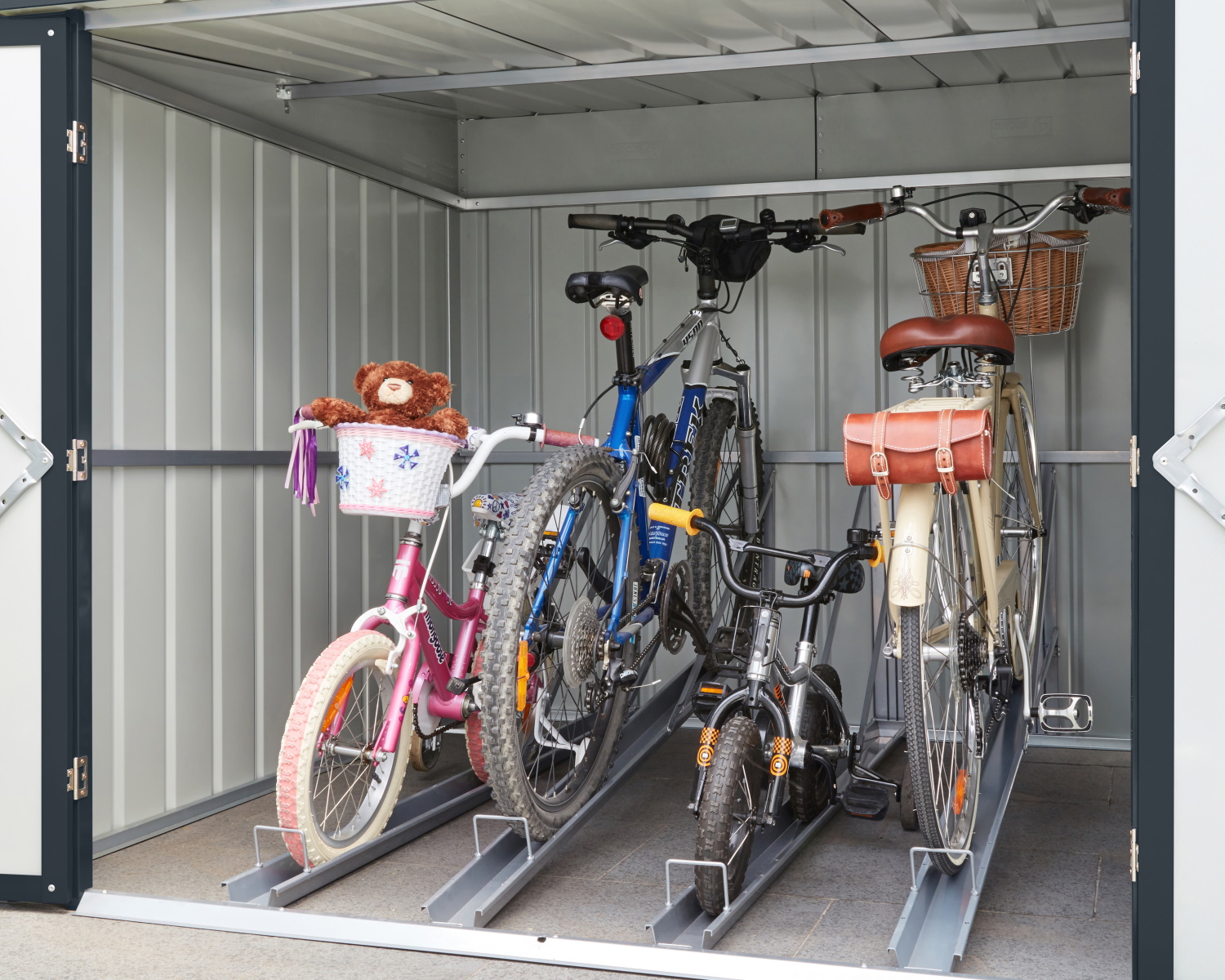 Globel Fahrradgarage Fahrrad-Oase Family - 4 Fahrräder Schwarz