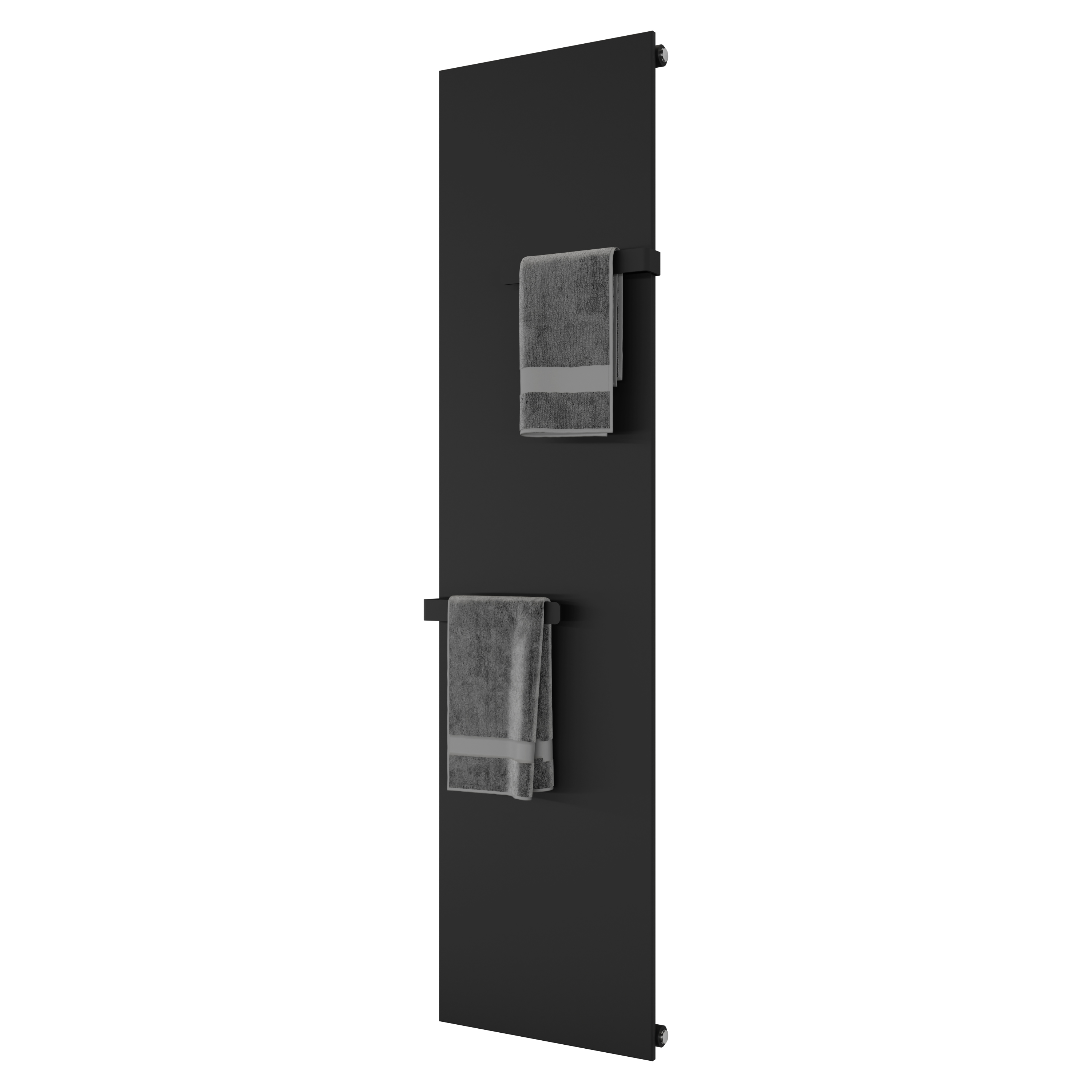 AZUR Badheizkörper Molly mit Mittenanschluss, 1820 x 452 mm, Schwarz matt, 671 Watt