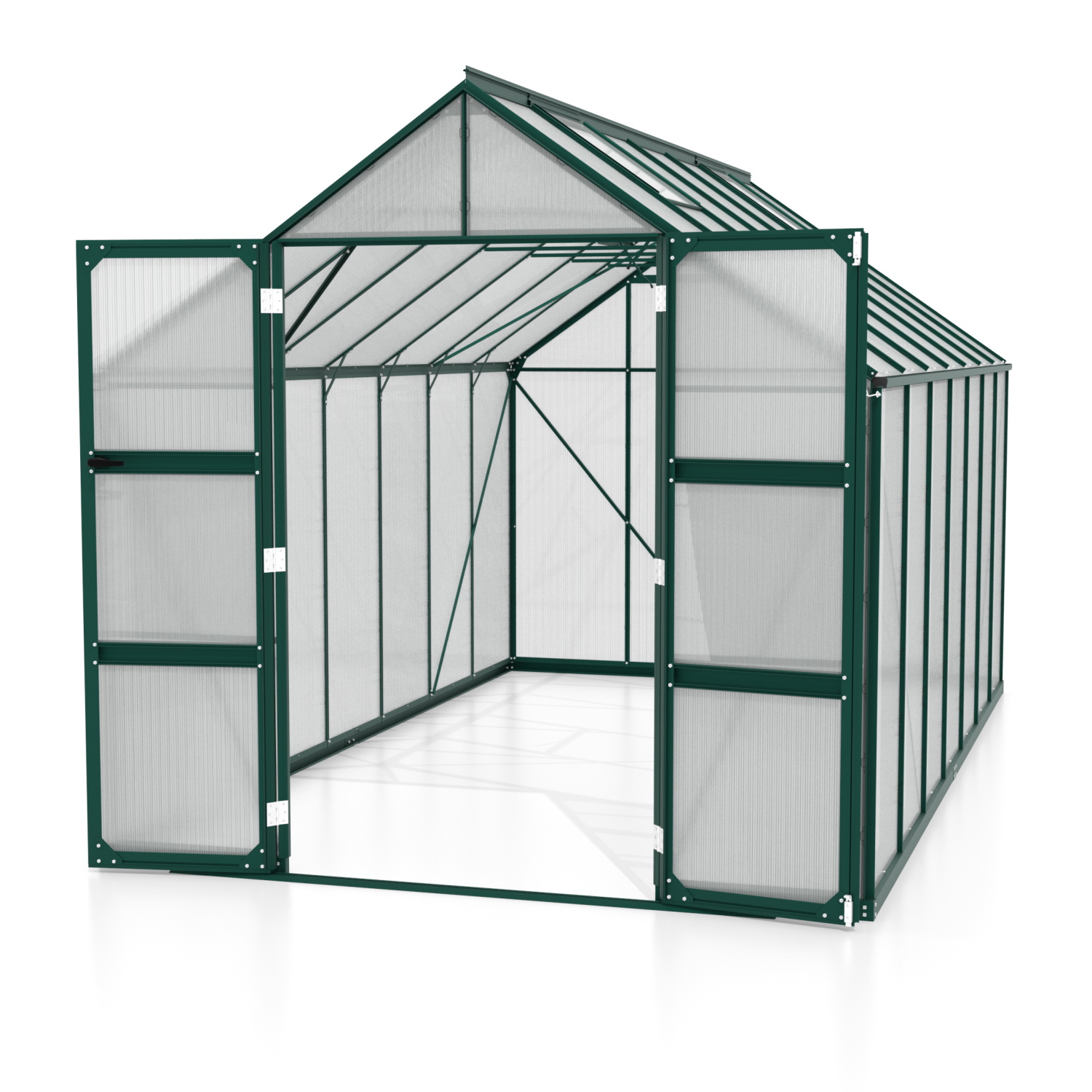 Vitavia Gewächshaus Domus 11500 HKP 4 mm inkl. 4 Dachfenster Smaragd