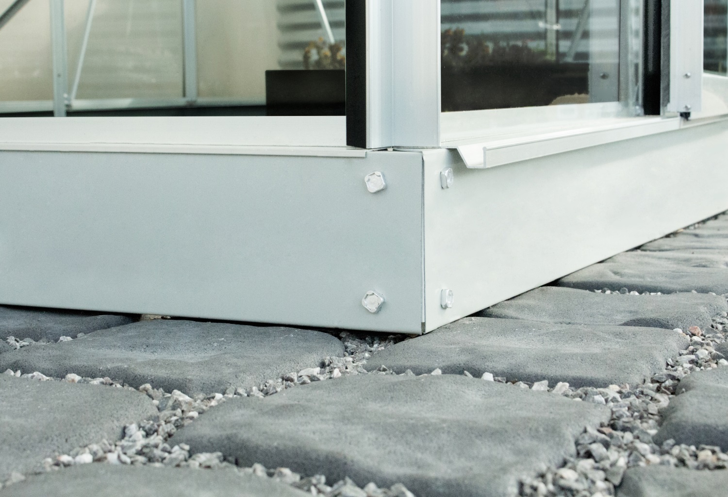Vitavia Stahlfundament für Gewächshaus Venus 5000, 12,5cm, aluminium eloxiert
