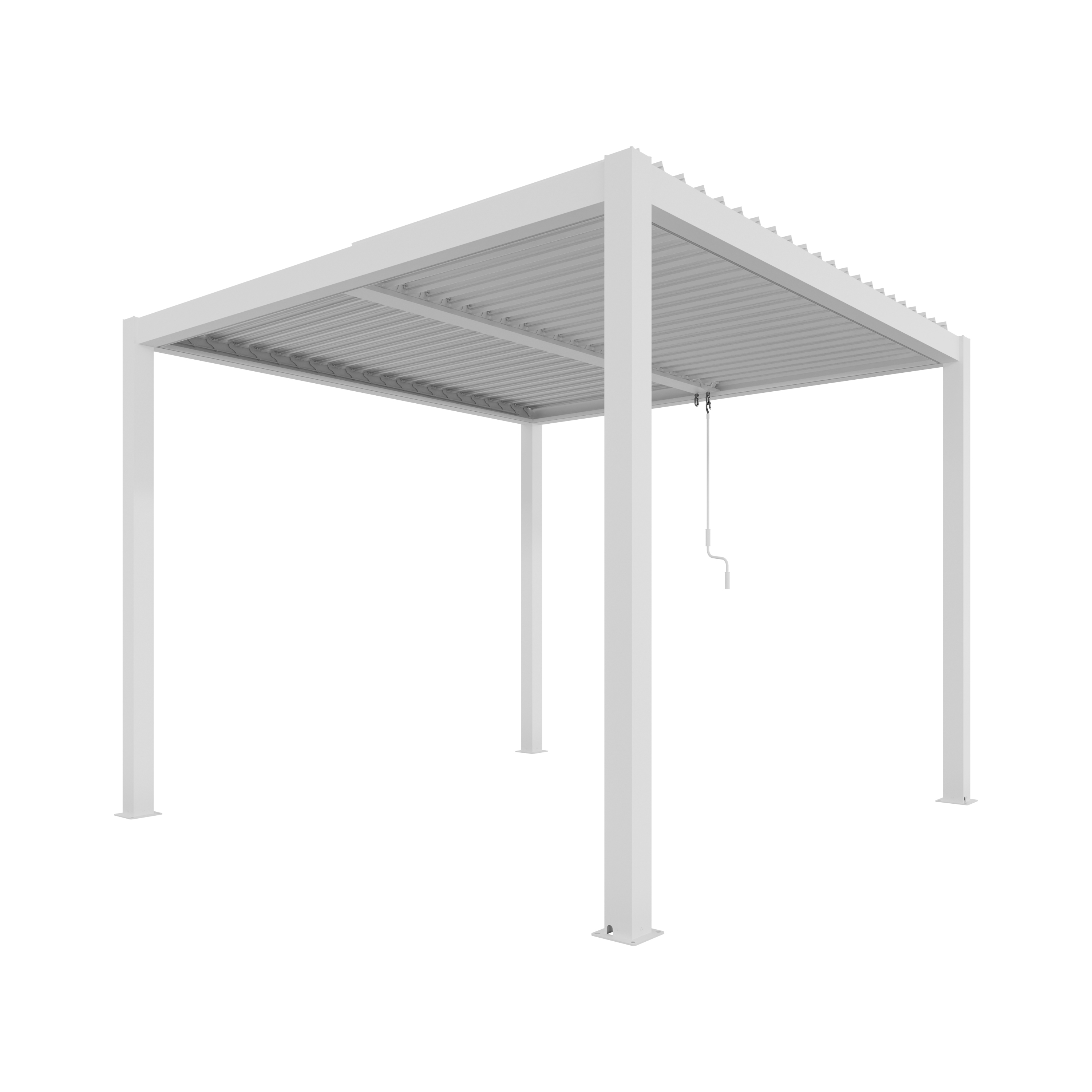 Ximax Aluminium Pergola Shade Beschattungssystem mit Lamellendach 300 x 300 cm